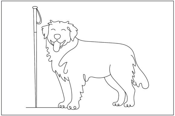Bernese Dog Adventure Gear Line Art Review