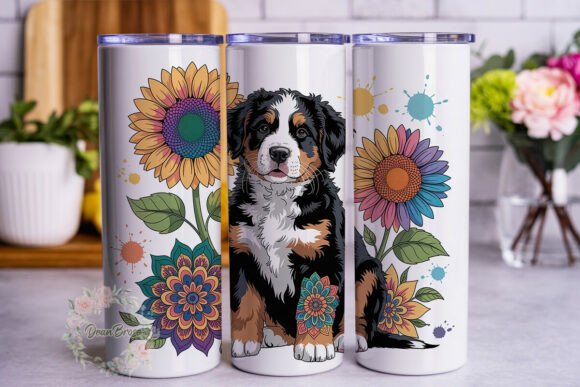 Bernese Dog Mandala Sunflower Tumbler Wrap Review