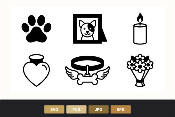 Black Paw and Dog Memorial Icons Review