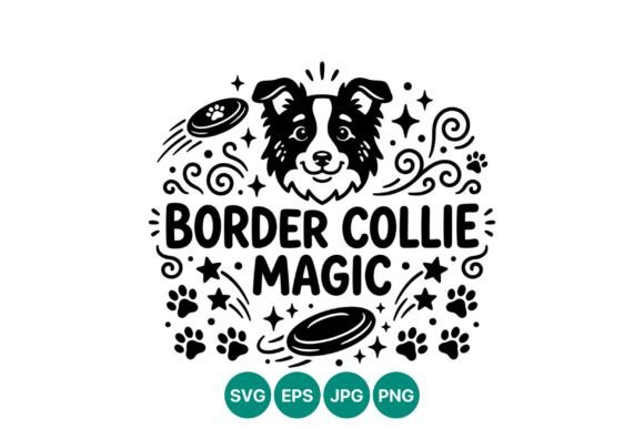 Border Collie Magic Dog Face Vector Review