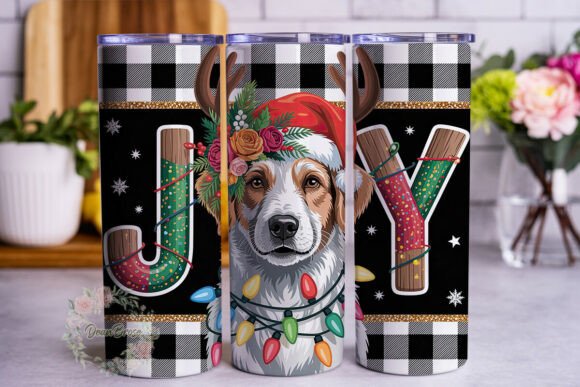 Christmas Dog Antlers Floral 20oz Wrap Review
