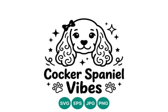 Cocker Spaniel Vibes Cute Dog Vector Review