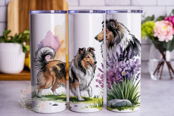 Collie Dog Lavender Floral Design Review