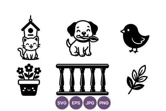 Cute Black and White Cat Dog Bird Flower Review