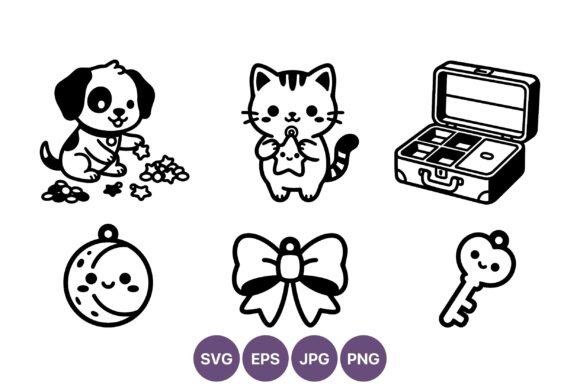 Cute Dog Cat Baby Toy Vector Icons Review