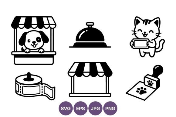 Cute Dog Market Stall and Cat Label Embroidery Review