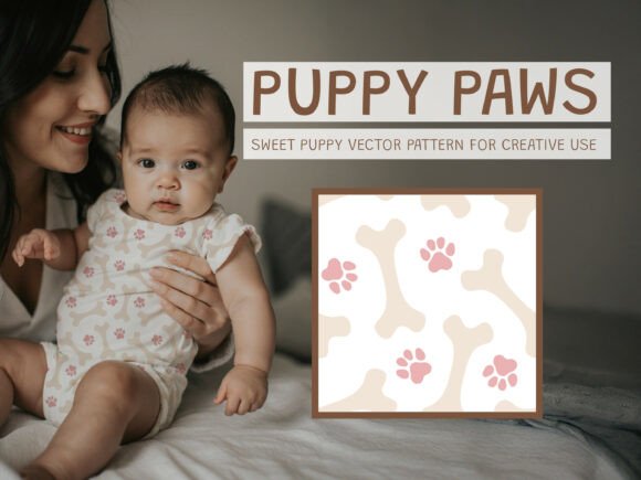 Dog Paw and Bone Kids Seamless Pattern Review