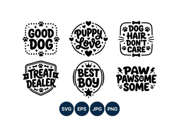 Dog Quotes with Paw Prints Vector Art Review