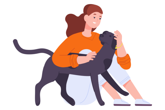 Girl Petting Dog Embroidery Design Review