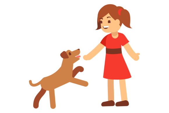 Girl Play with Dog. Happy Animal Friend Embroidery Review