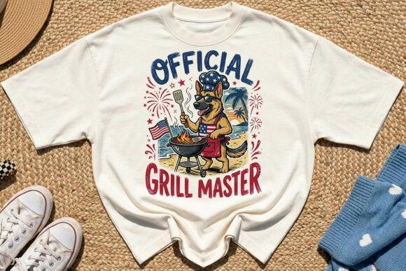 Patriotic Summer German Shepherd Dog PNG Review