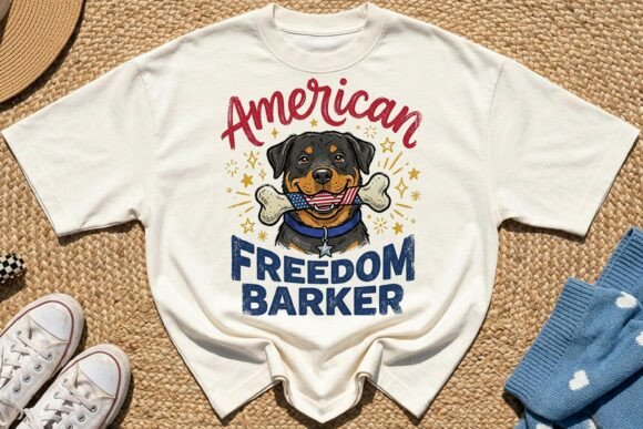 Patriotic Summer Rottweiler Dog PNG Review