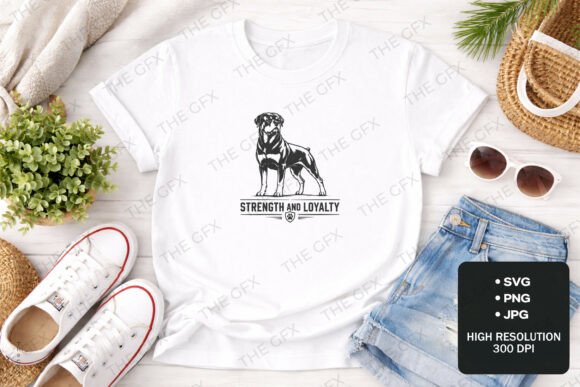 Rottweiler Strength and Loyalty Dog Art