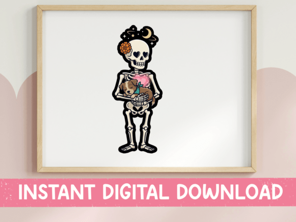 Skeleton Holding a Puppy Dog Design Review