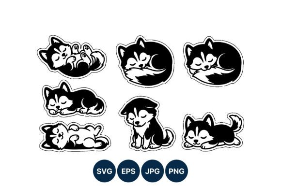 Sleepy Husky Dog Vector Art Review