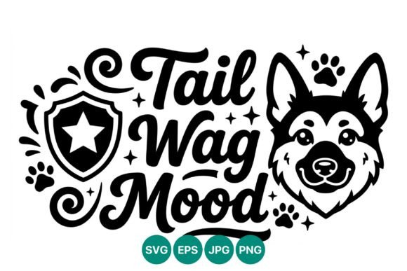 Tail Wag Mood Dog Face Vector Review