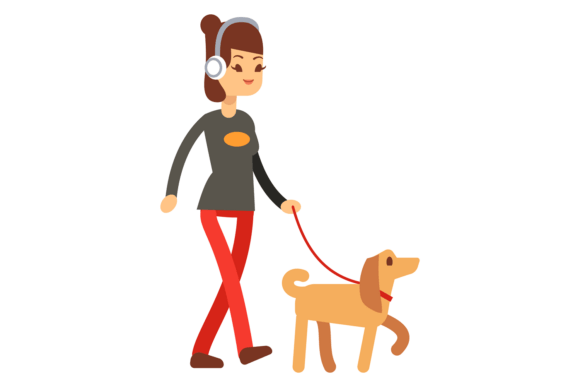 Teen Girl with Dog in Headphones Embroidery Design Review